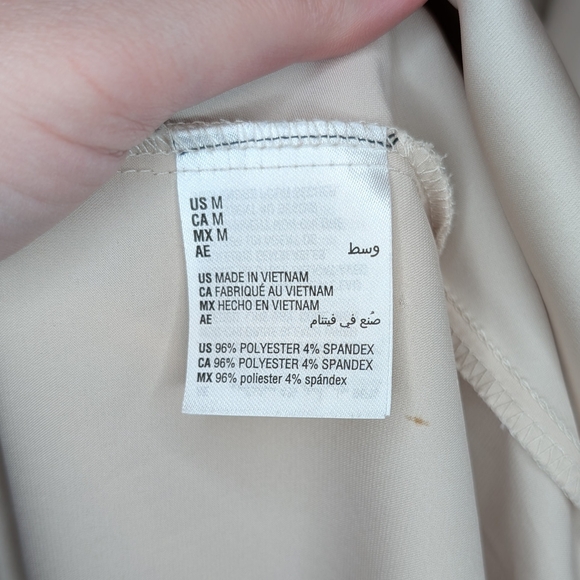 AND NOW THIS Cream Satin Dress with Tie - Picture 6 of 8